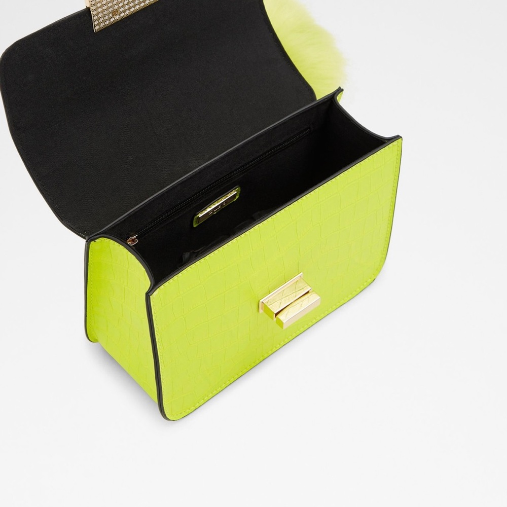 Aldo Chiadda Bright Yellow Women's Top Handle Handbag - Picture 4 of 11